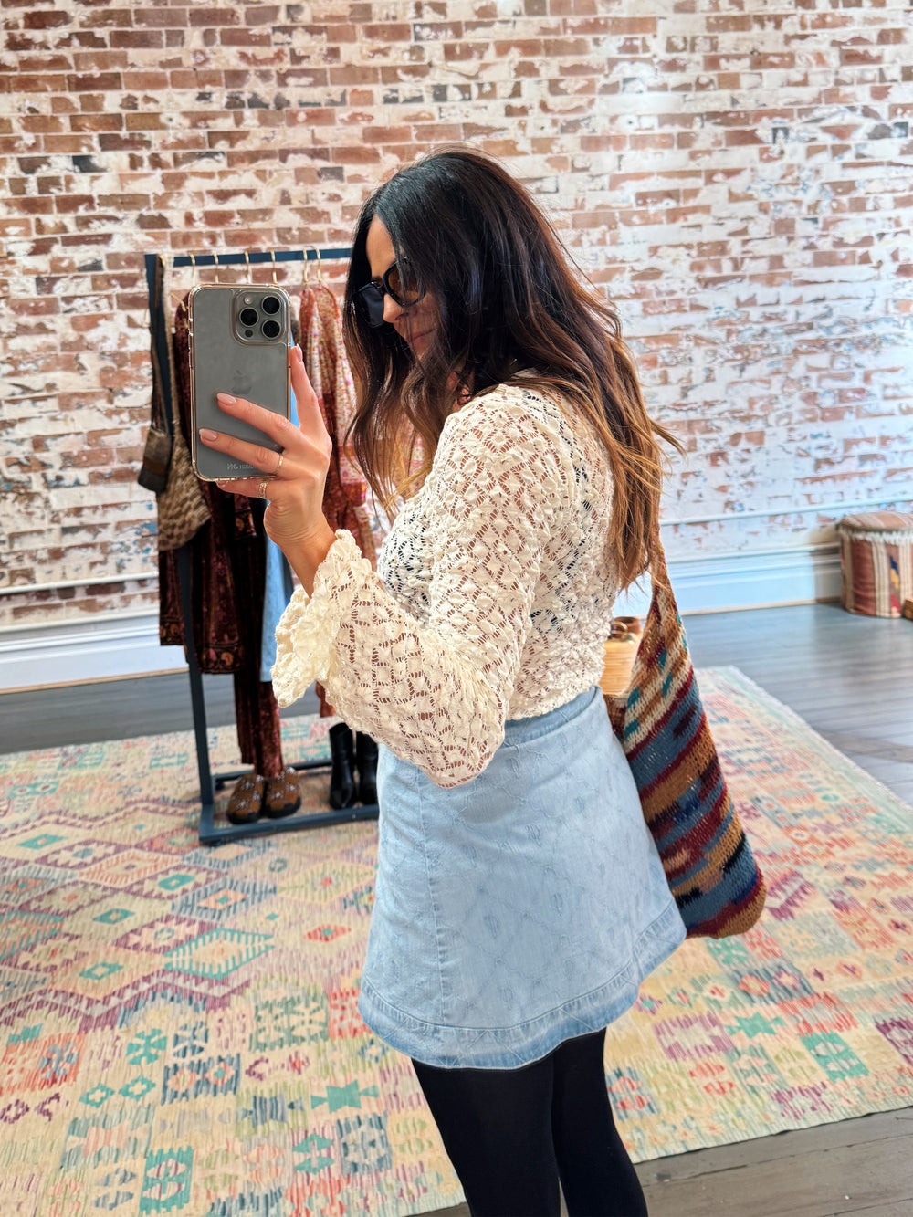 Chablis Cloque Lace Top | Boteh