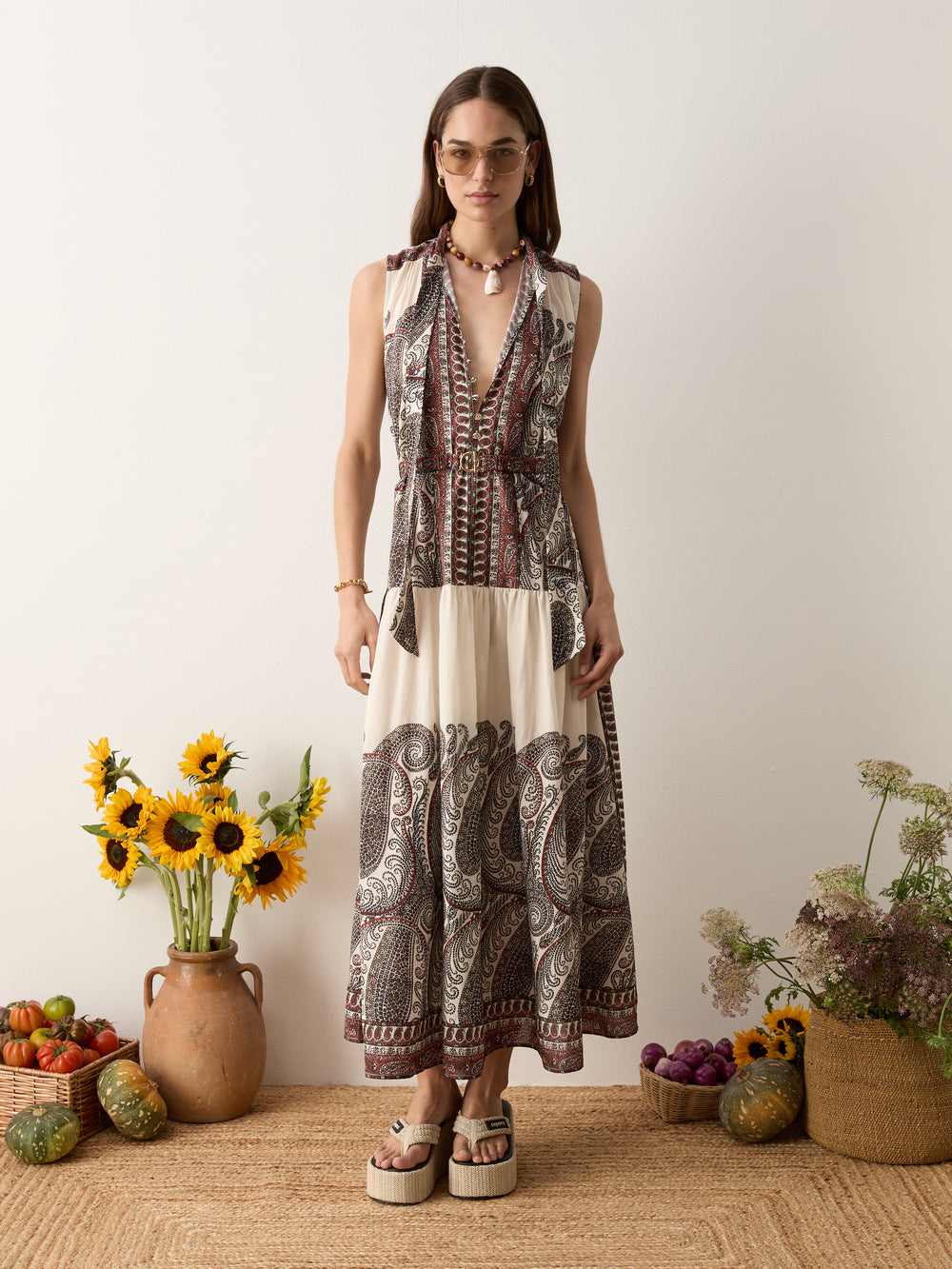 cassia sleeveless maxi dress | Boteh