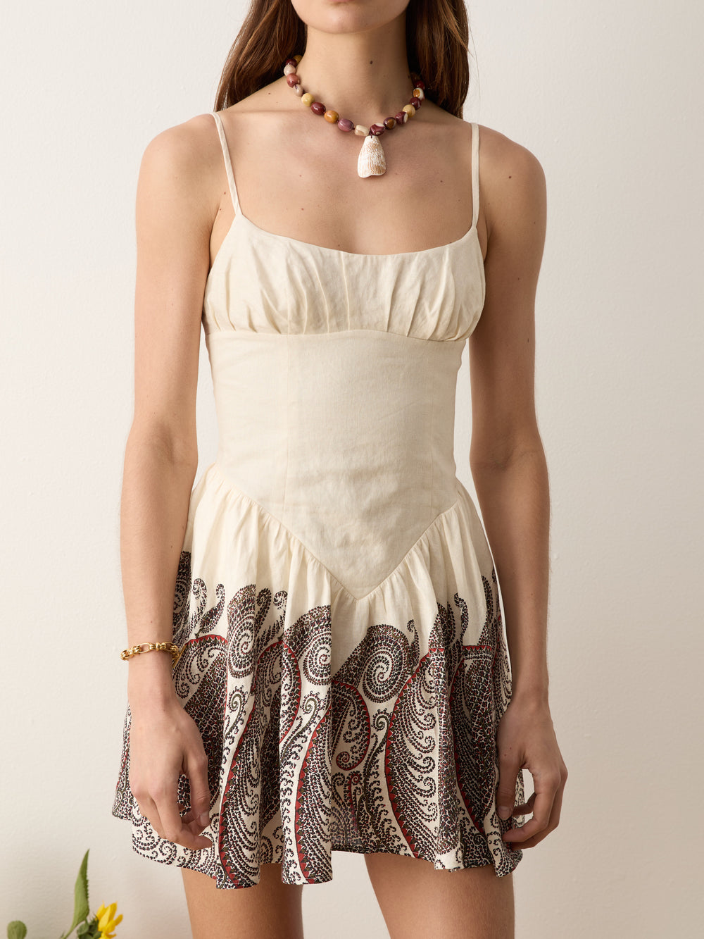 cassia gathered bust mini dress | Boteh