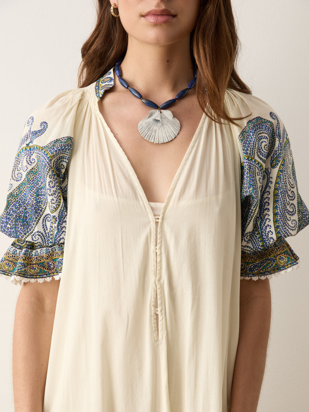 arcadia paisley puff sleeve maxi dress | Boteh