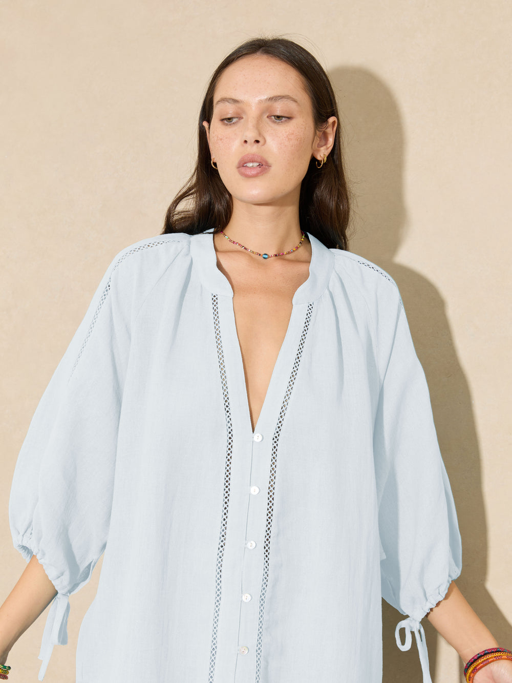 La Ponche Frill Dress Sky | Boteh