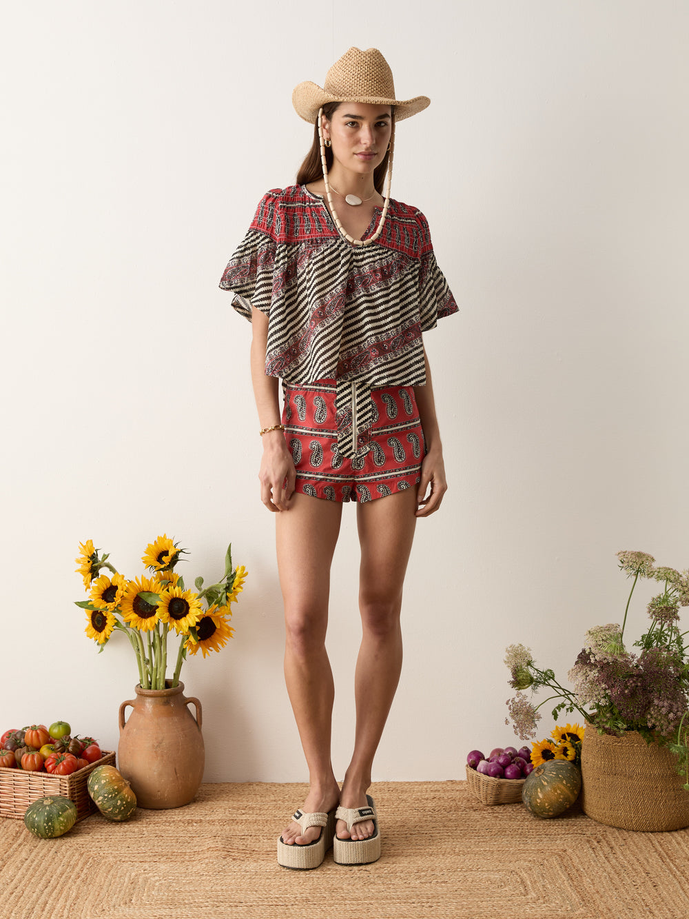 marquee fluted blouse