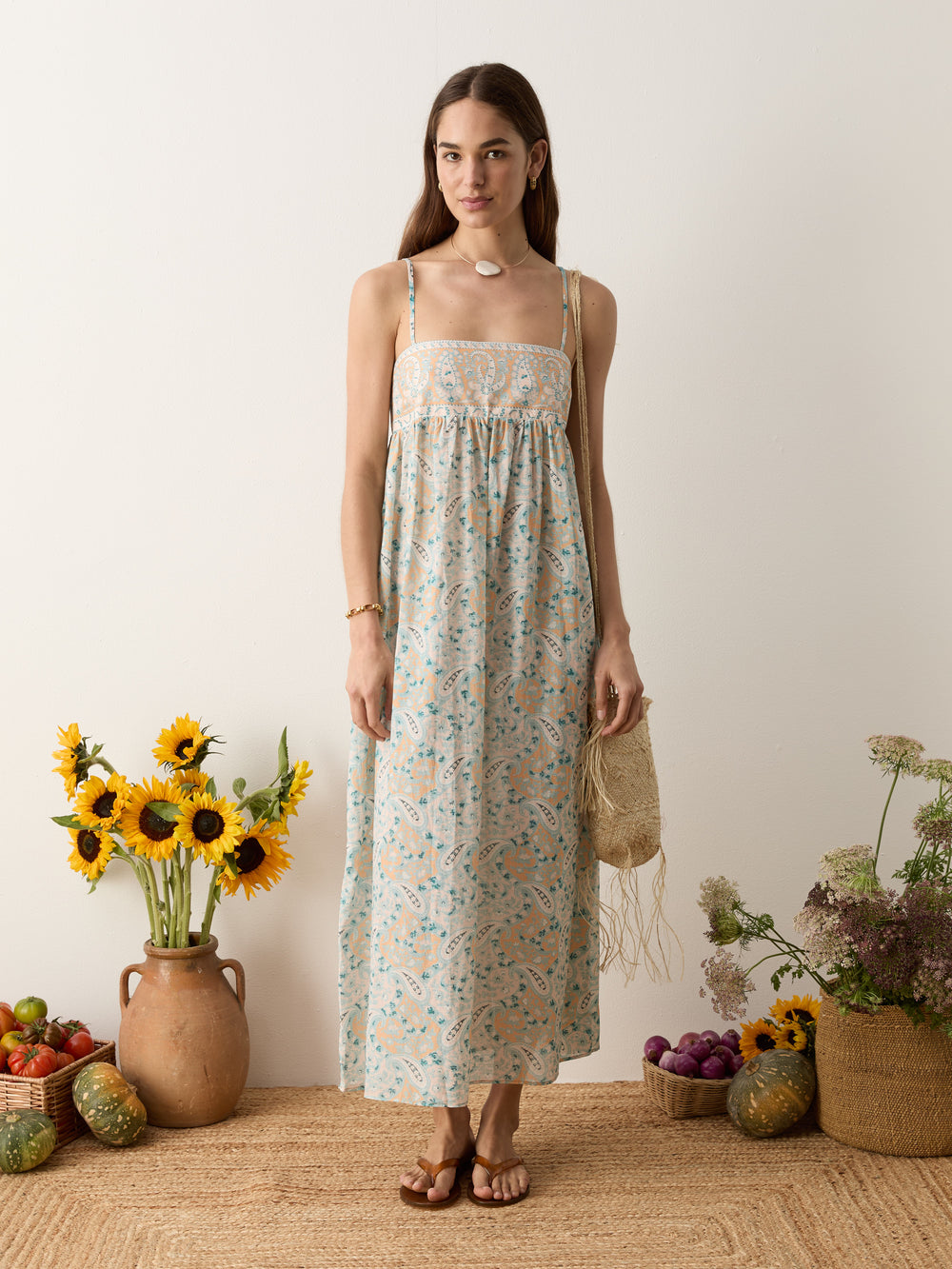 kynthos bodice maxi dress