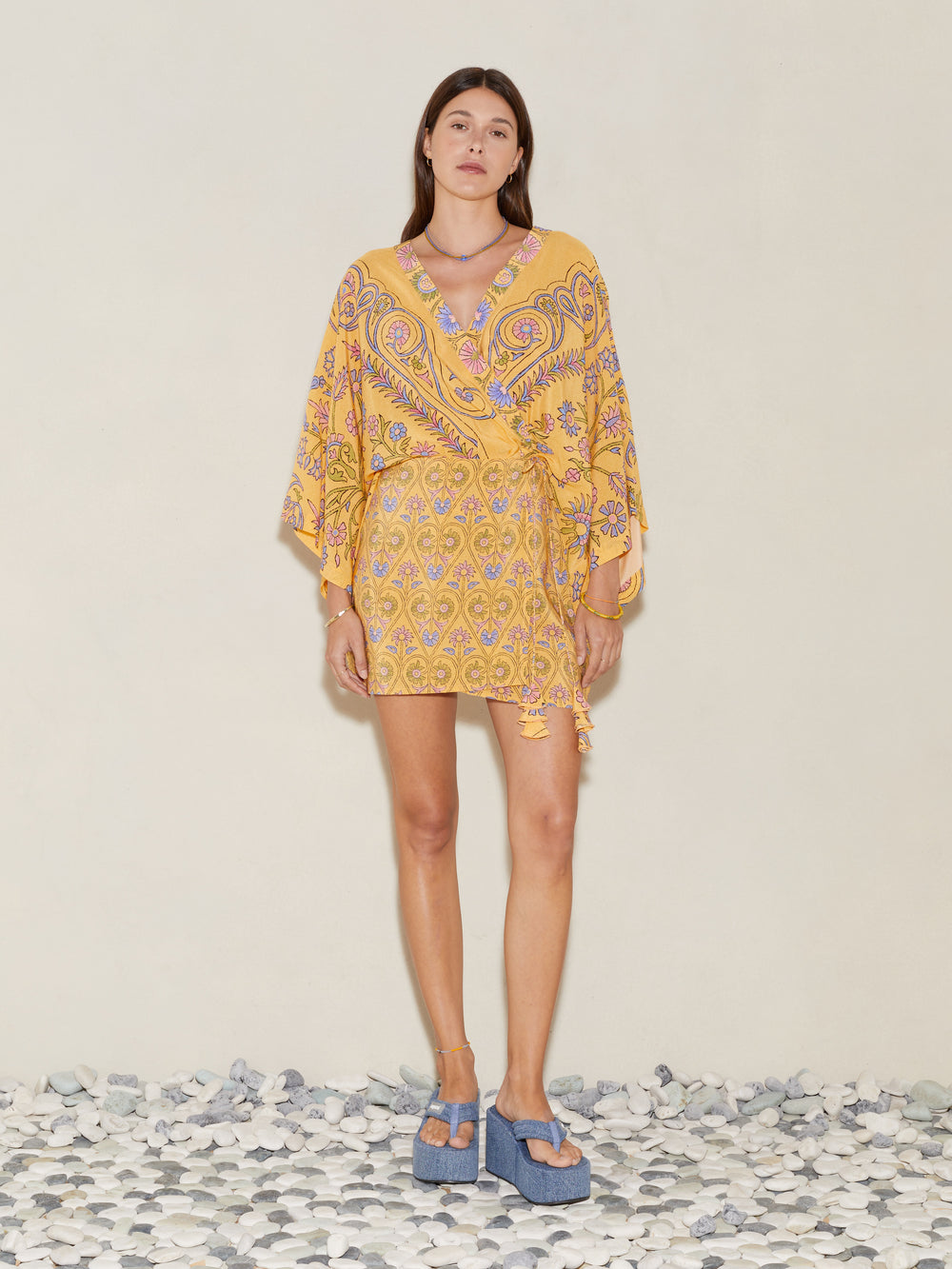 Darjeeling Silk Mini Robe Dress