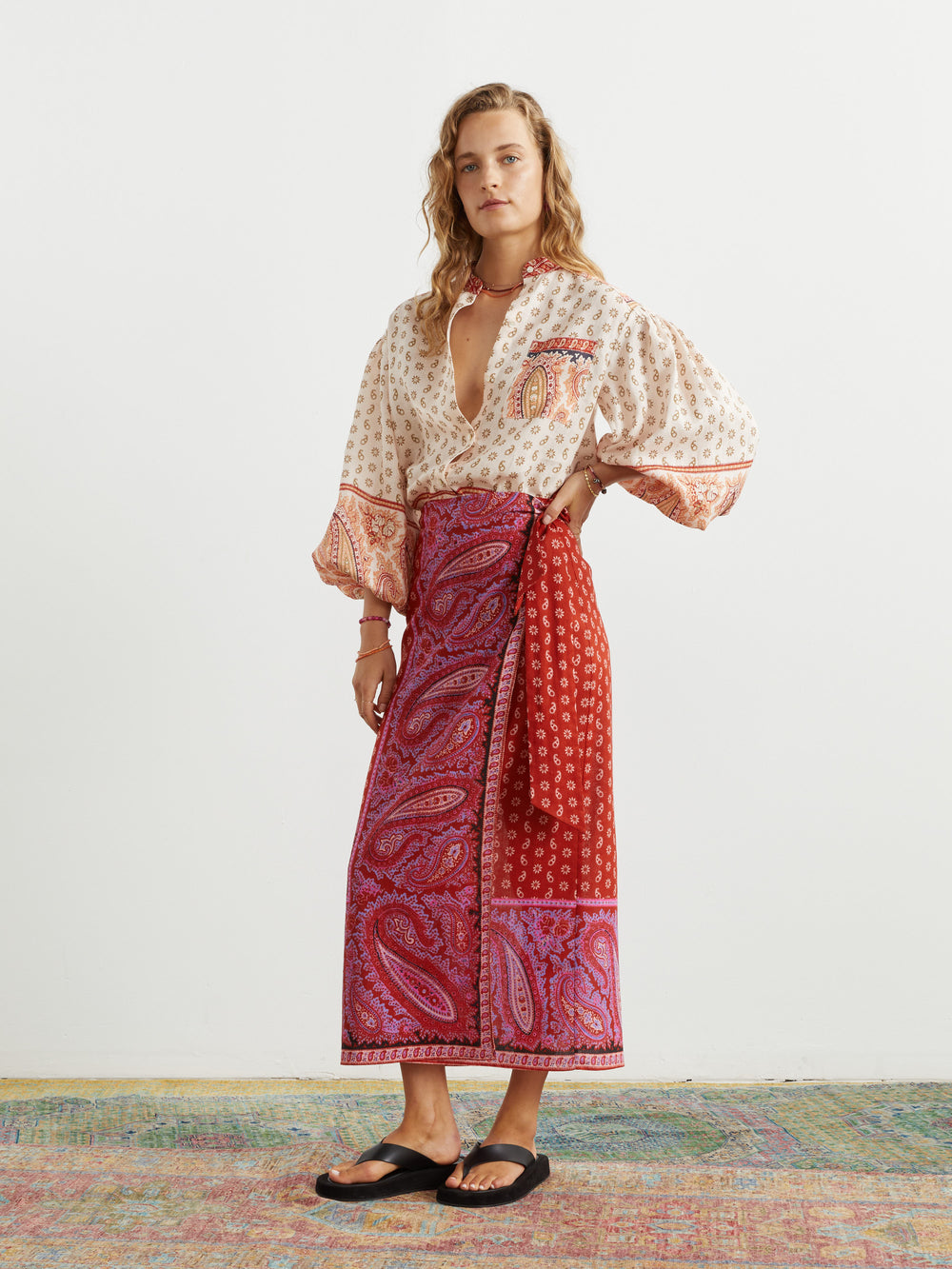 Kaleido Maxi Wrap Skirt | Boteh