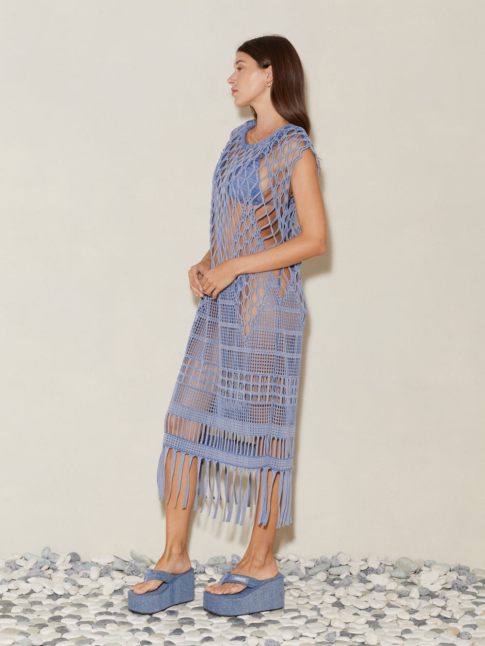 Ionia Jacquard Macrame Tunic | Boteh