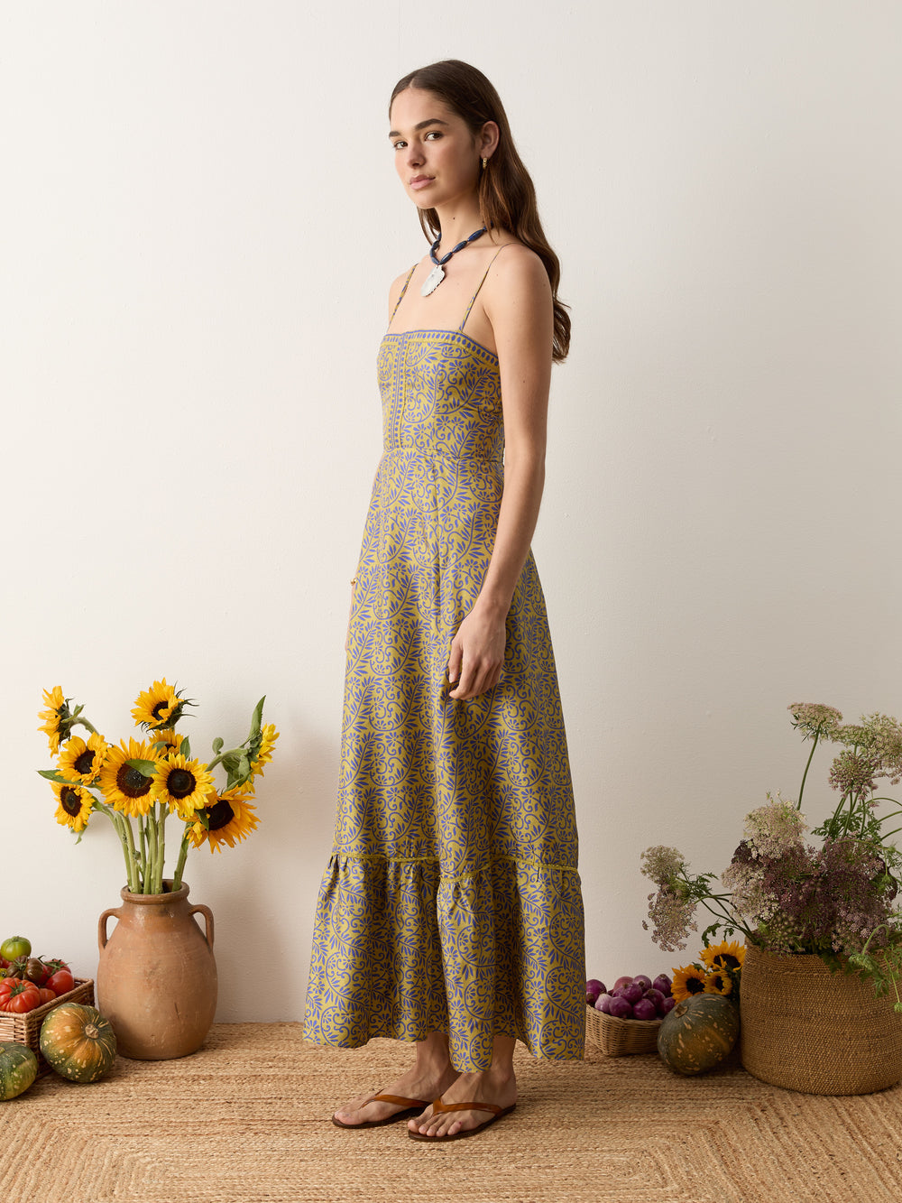 verve bodice maxi dress | Boteh