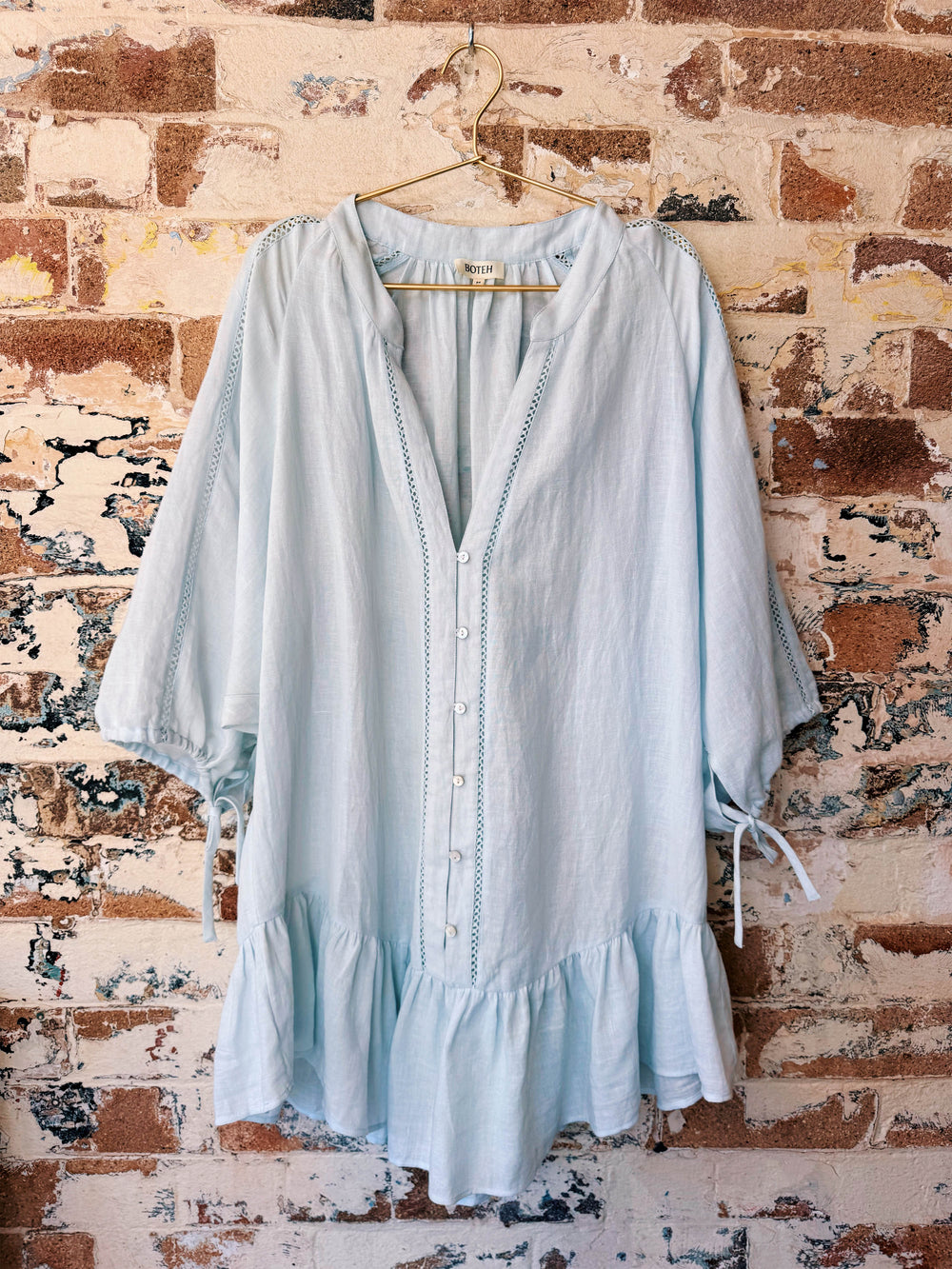 La Ponche Frill Dress Sky | Boteh