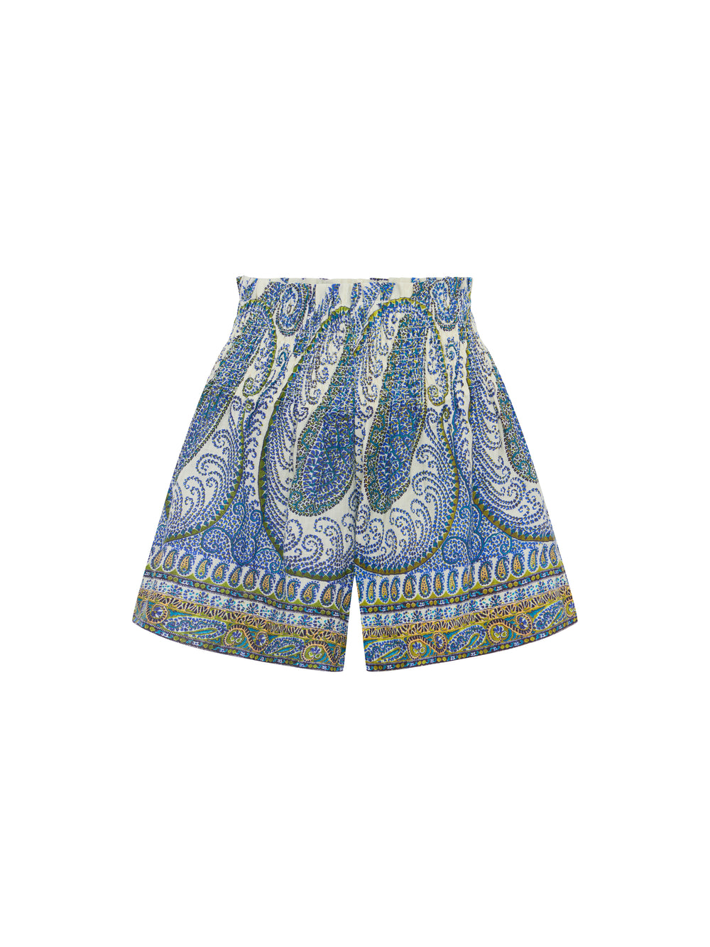 arcadia paisley shirred waist short | Boteh