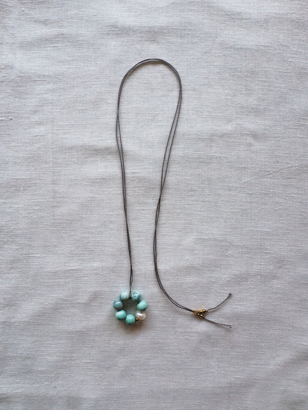 athena & co bloom necklace turquoise jade | Boteh