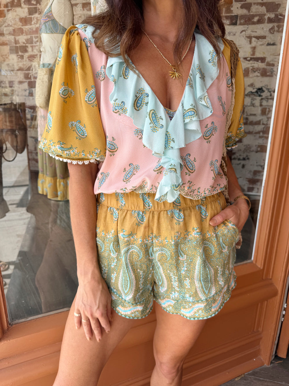 Lucent Silk Ruffle Blouse | Boteh