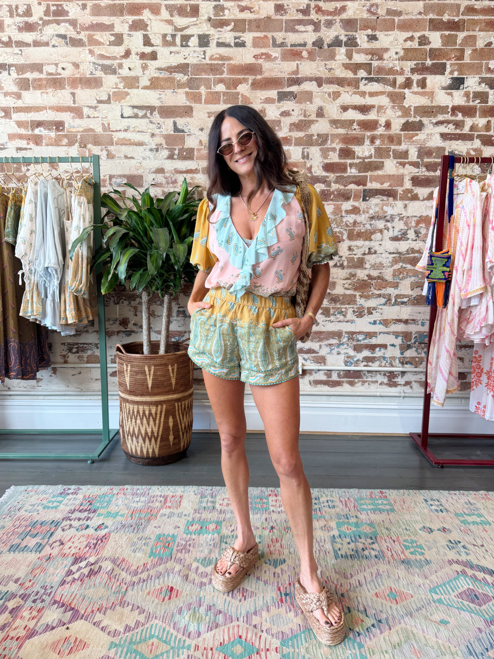 Lucent Silk Ruffle Blouse | Boteh