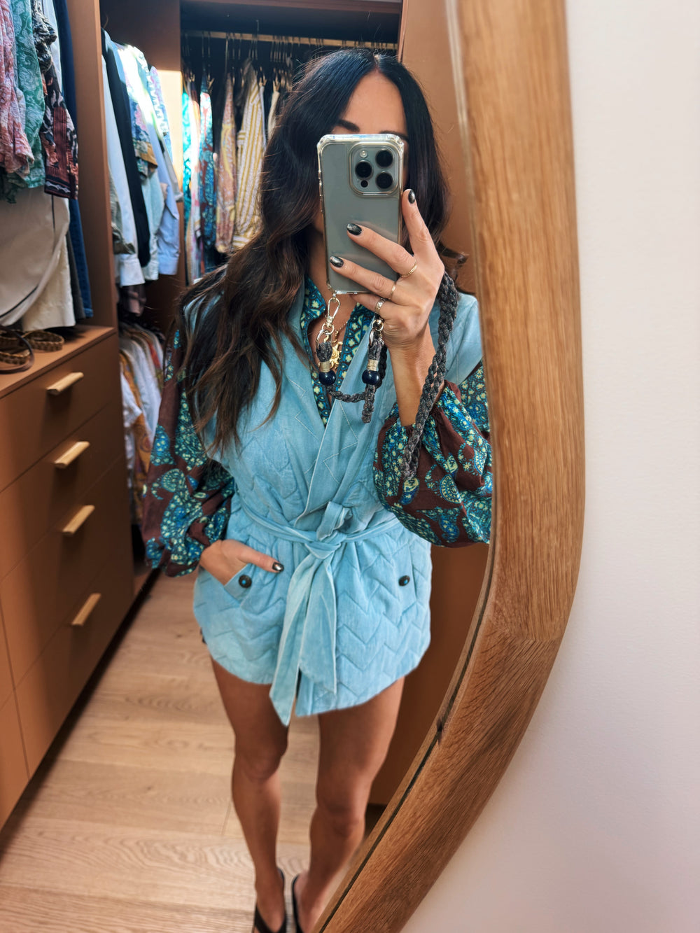 calico yoke smock blouse | Boteh