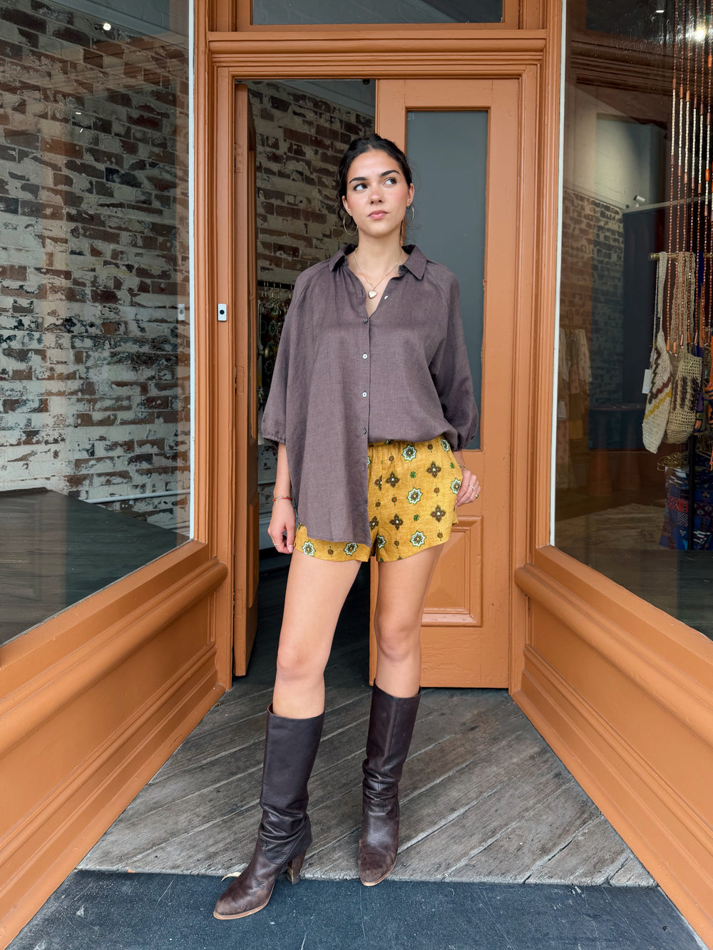 La Ponche Shirt Mocha | Boteh