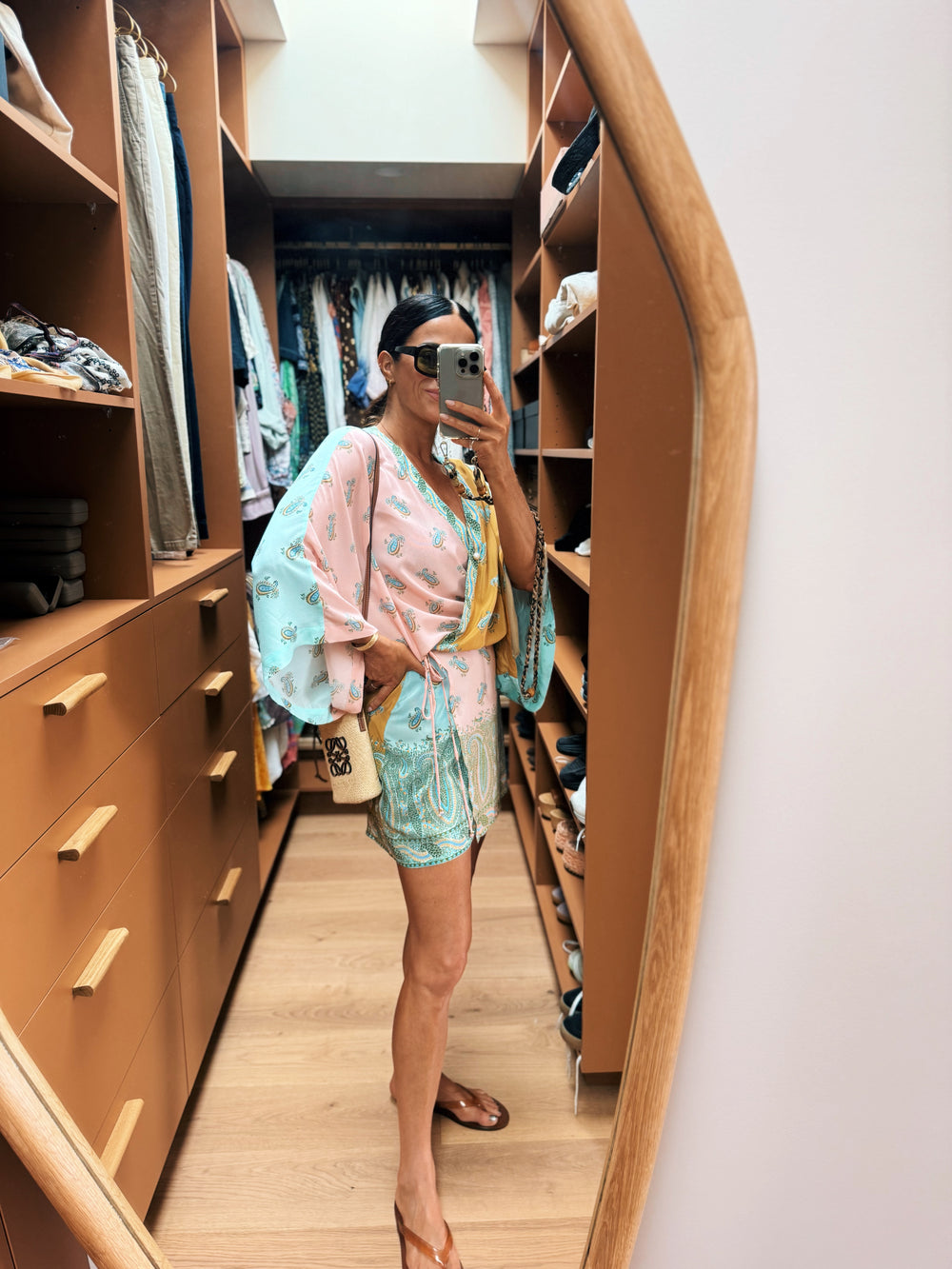 lucent silk robe mini dress | Boteh