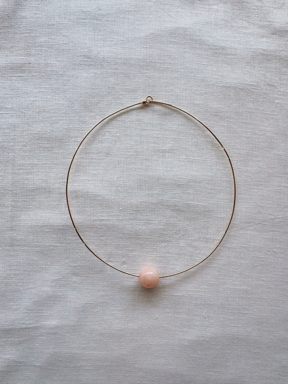 athena & co gem collar necklace gold rose | Boteh