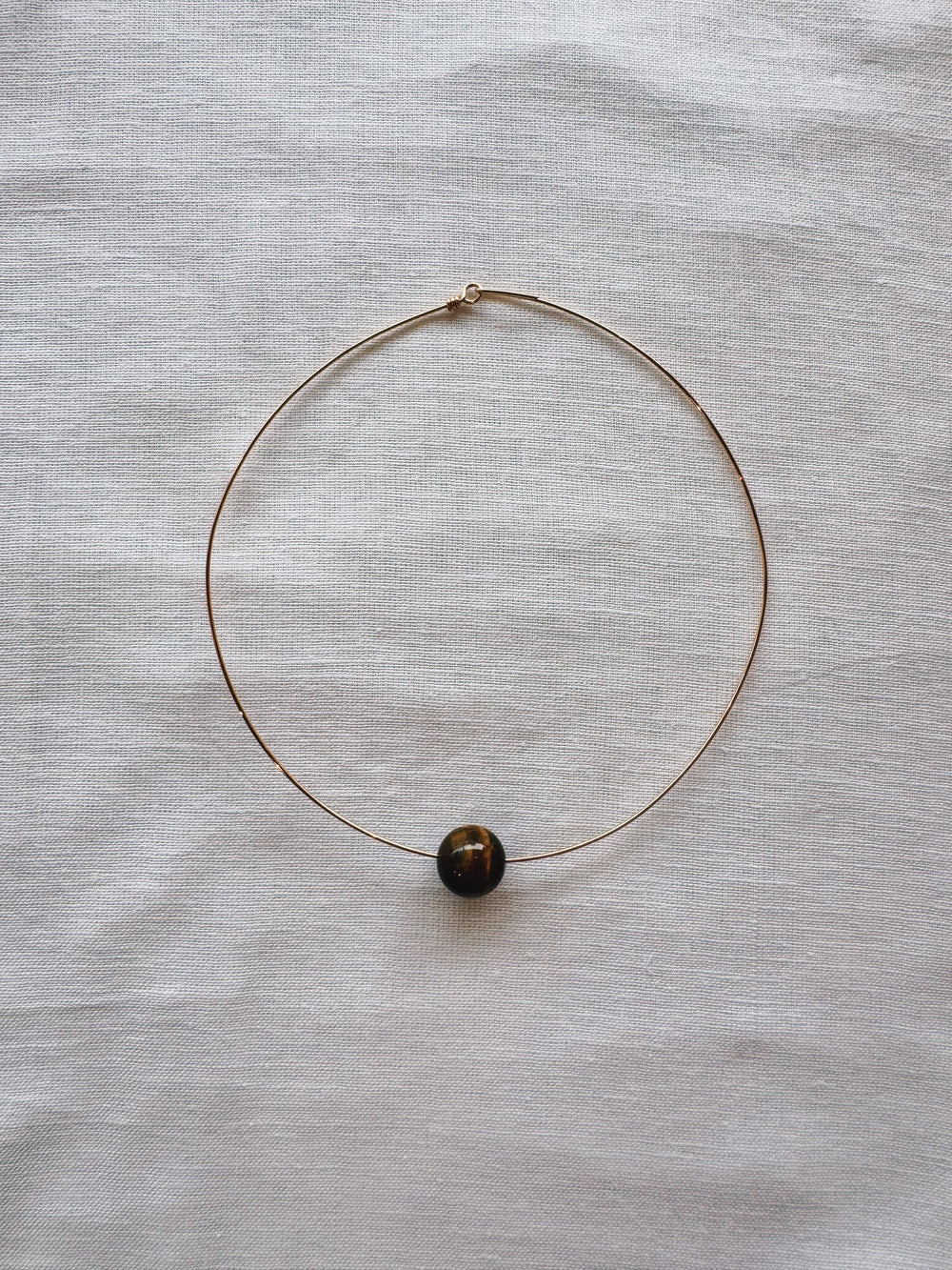 athena & co gem collar necklace gold tiger | Boteh