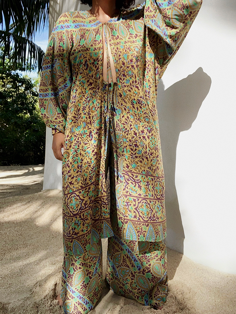 Celil Silk Robe | Boteh